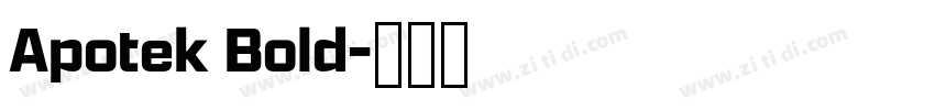 Apotek Bold字体转换